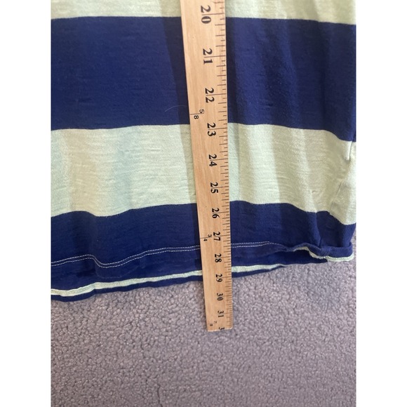 Tommy Hilfiger‎ Polo Shirt Mens Size Large Blue Striped Casual Short Sleeve * - Picture 4 of 6